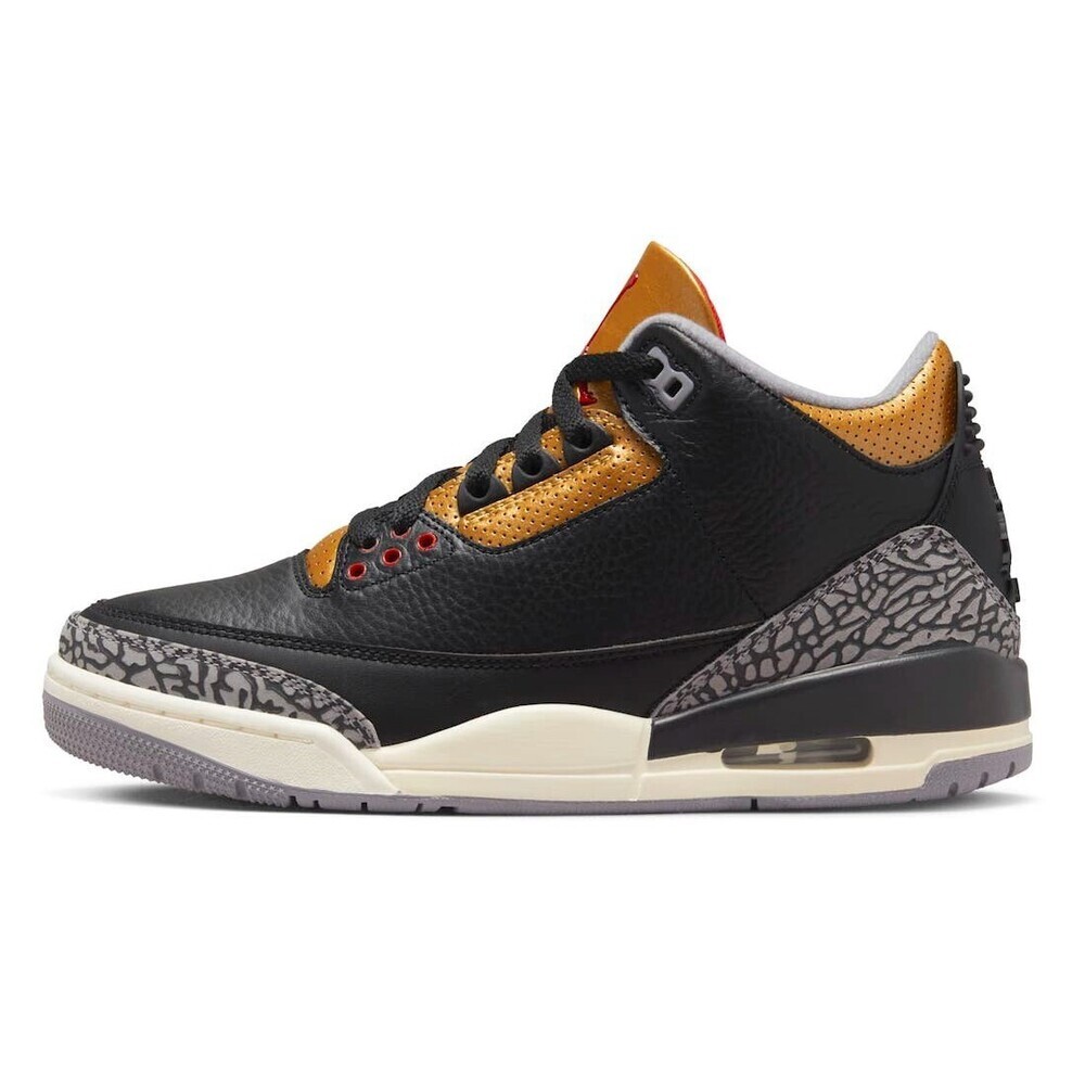 Air Jordan 3 CK9246-067 Sneaker Women's US 5 Black Gold Lifestyle Shoes GBNC286